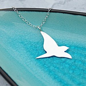 Handmade Irish Silver Necklace - "Flying Bird"