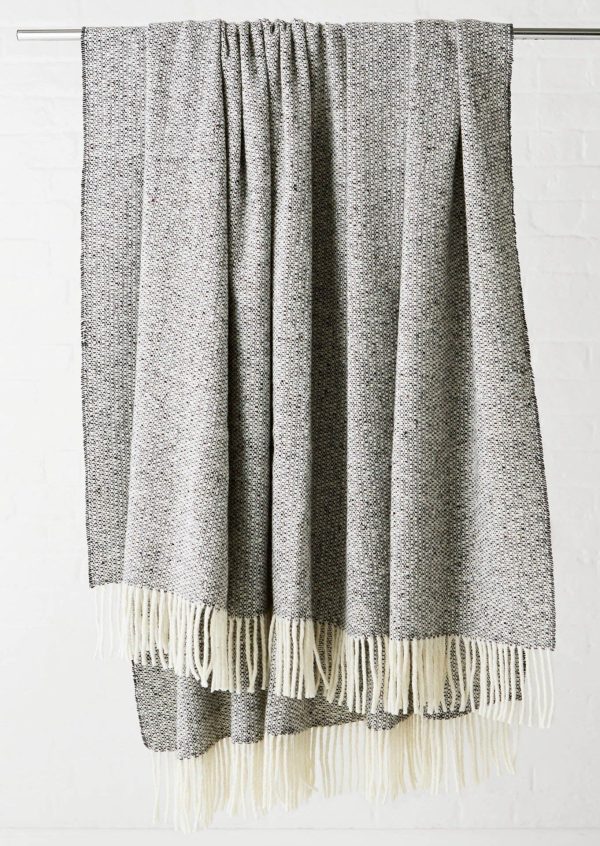 Tweed Sofa Throw | Picnic Blanket (Charcoal Grey)