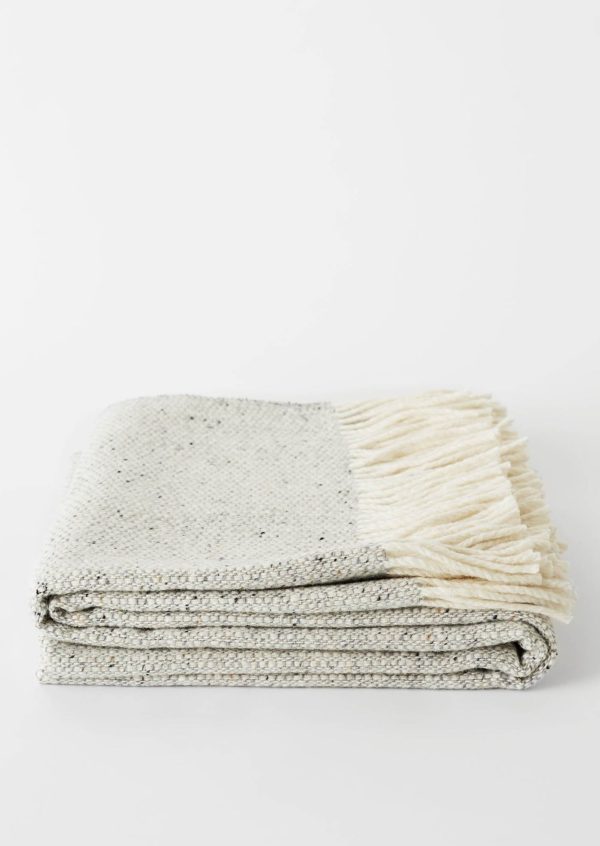 Irish Wool Throw Blanket | Picnic Blanket (Silver Grey) - Image 2