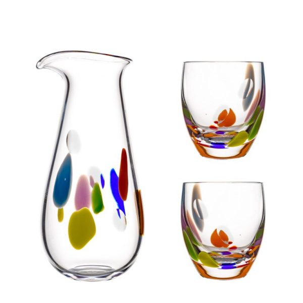 Irish Handmade Glass - Carafe and Pair of Glasses