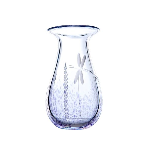 Irish Handmade Glass Flower Bud Vase (Wild Heather Design)